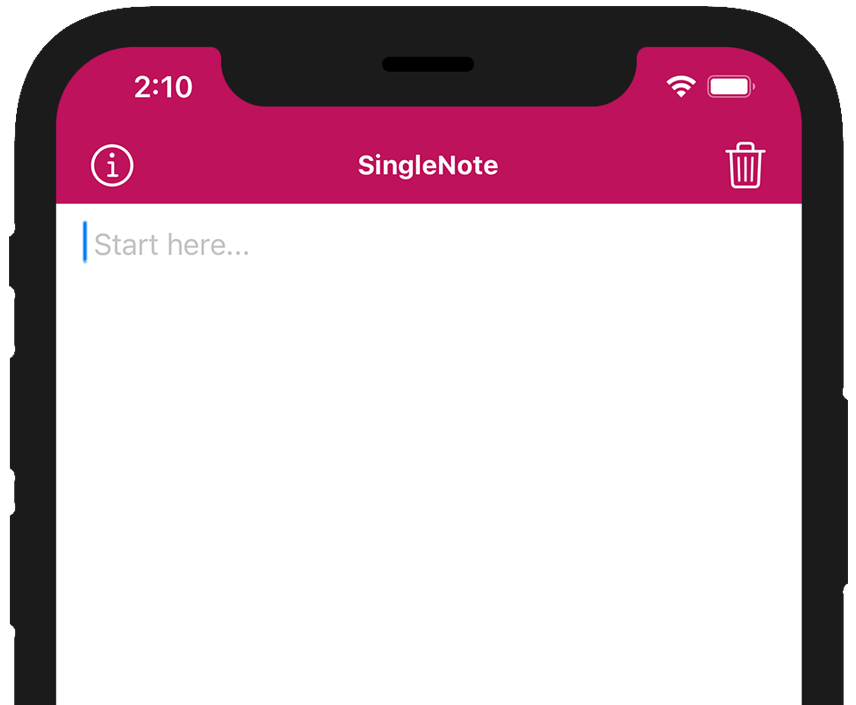 SingleNote screenshot